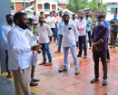 Bantwal: Mescom meter readers protest over unpaid wages & floating new contract